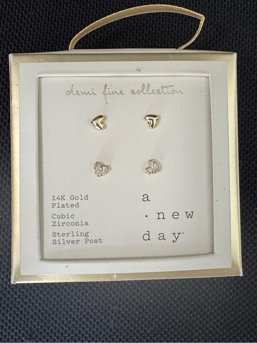 Target Gold Heart Stud Earring Set - Gold